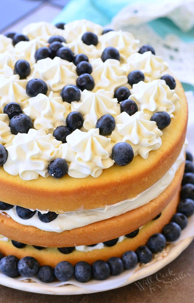 Blueberry Birthday Cake Recipe
 Blueberries and Cream Cake Will Cook For Smiles