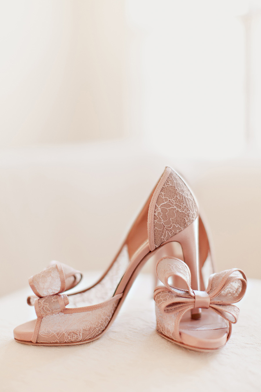 Blush Wedding Shoes
 Blush Colored Lace Bridal Shoes Elizabeth Anne Designs