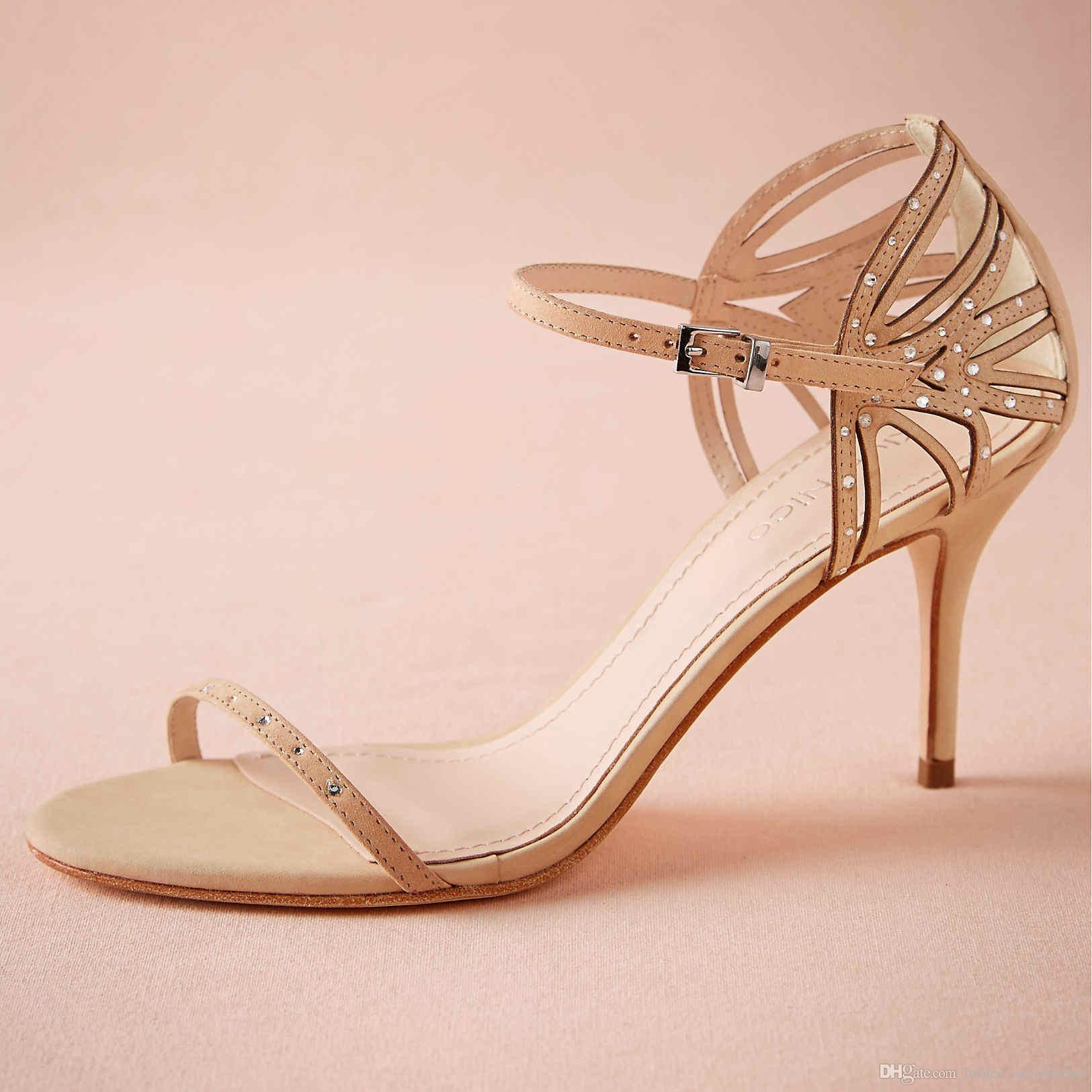 Blush Wedding Shoes
 Blush Pink Wedding Shoes Sandal Open Toe 2015 Women Pumps