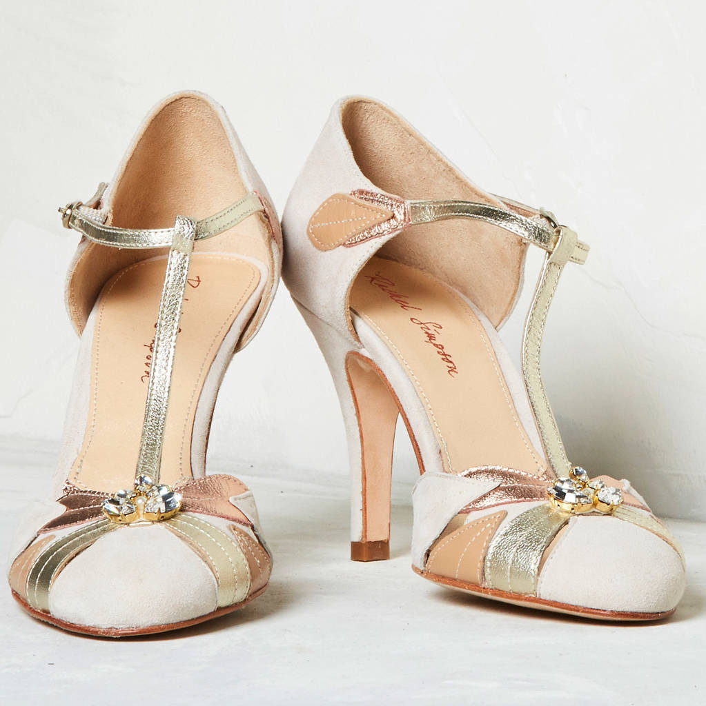 Blush Wedding Shoes
 wedding shoes emmeline blush ivory by rachel simpson