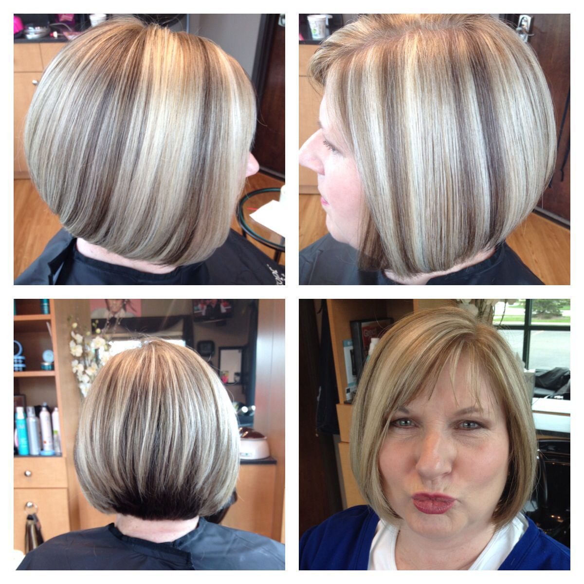 Bob Hairstyles With Highlights And Lowlights
 Blonde highlights dark lowlights stacked bob