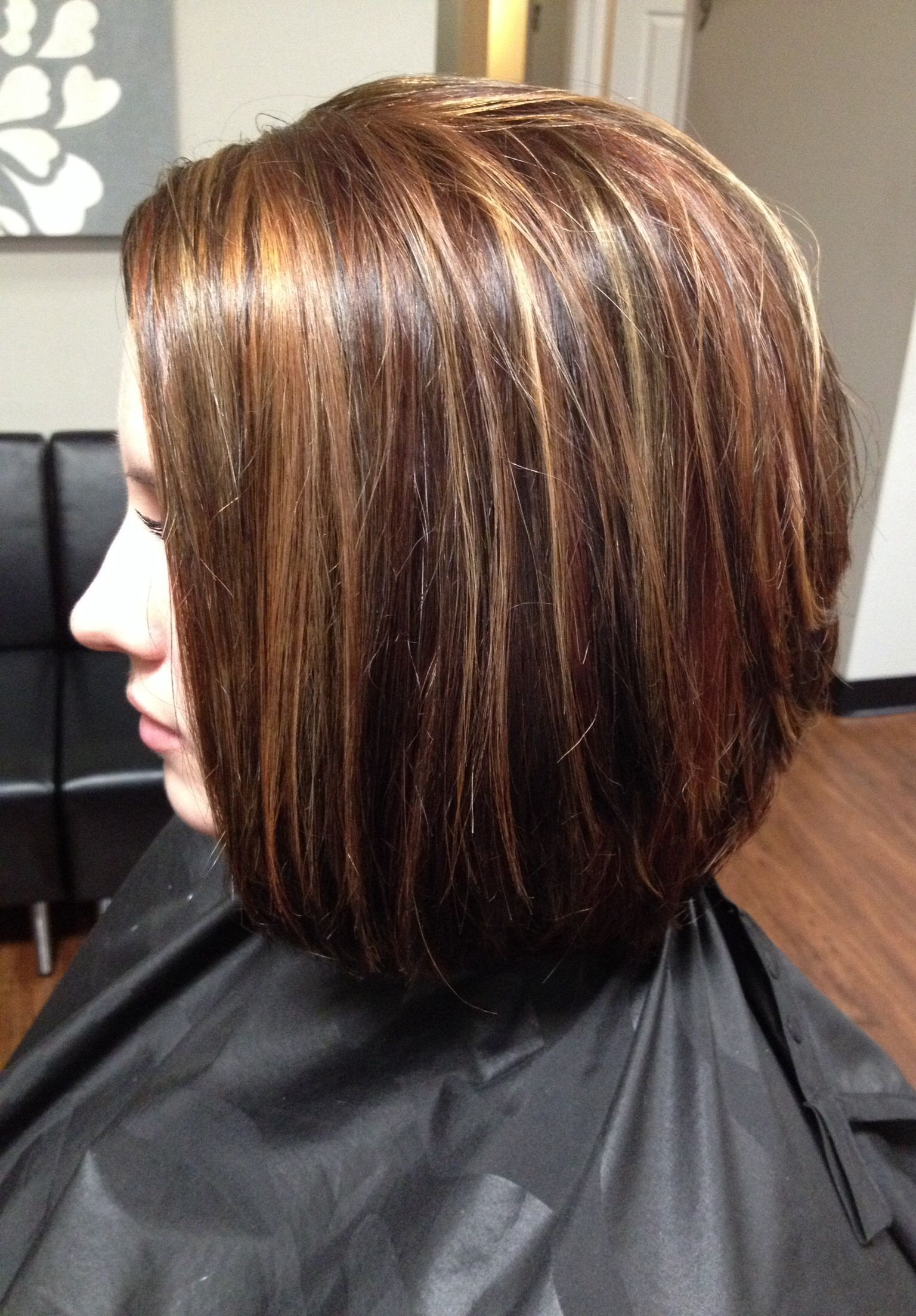 Bob Hairstyles With Highlights And Lowlights
 Hair color lowlights and highlights cut stacked in the