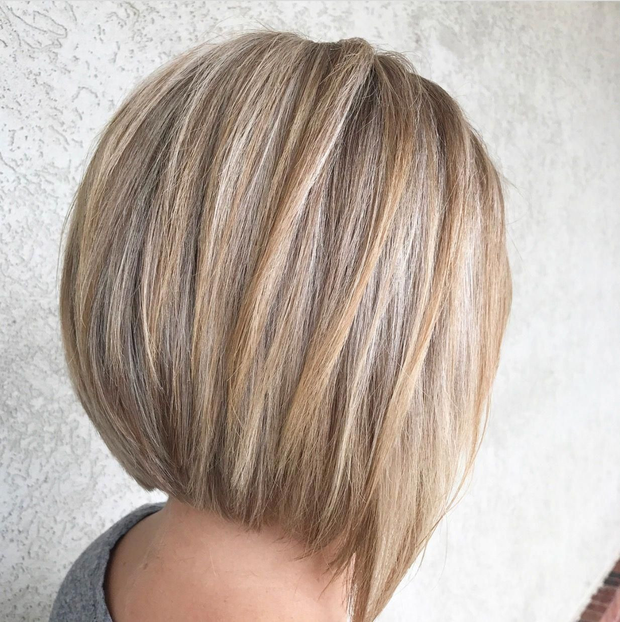 Bob Hairstyles With Highlights And Lowlights
 A line stacked bob haircut Highlights and Lowlights