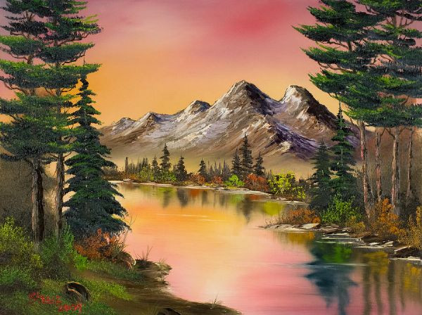 Bob Ross Landscape Paintings
 bob ross autumn fantasy painting & bob ross autumn fantasy