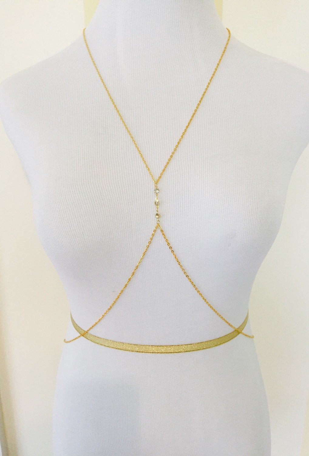 Body Jewelry Diamond
 Gold Diamond Stud Body Chain Beach Body Jewelry