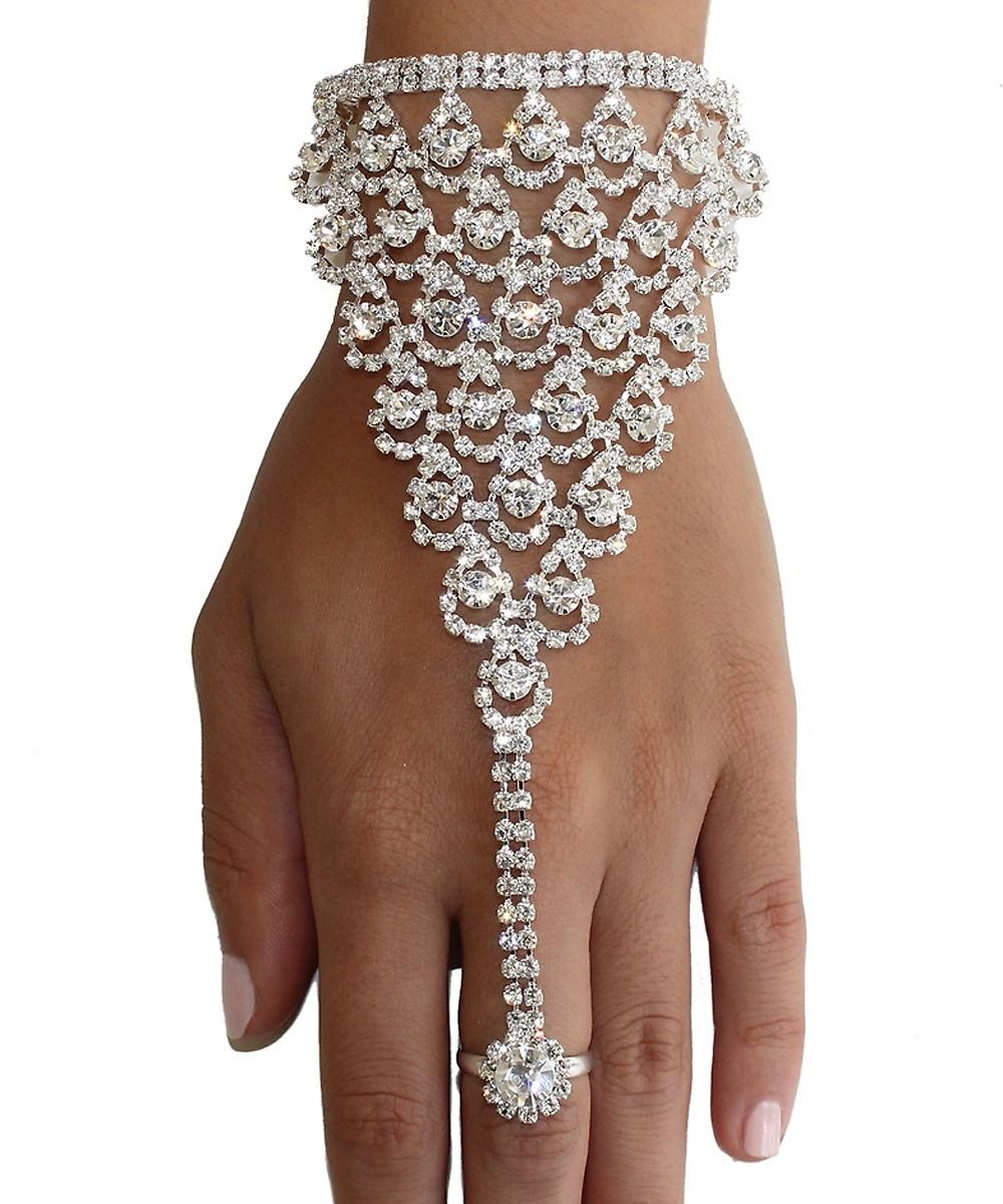 Body Jewelry Prom
 Layered Crystal Handpiece With images