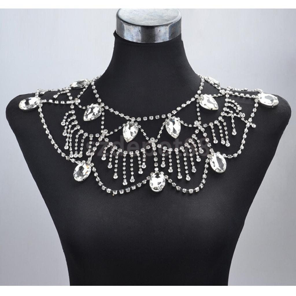 Body Jewelry Prom
 Acrylic crystal body chain shoulder necklace bridal prom