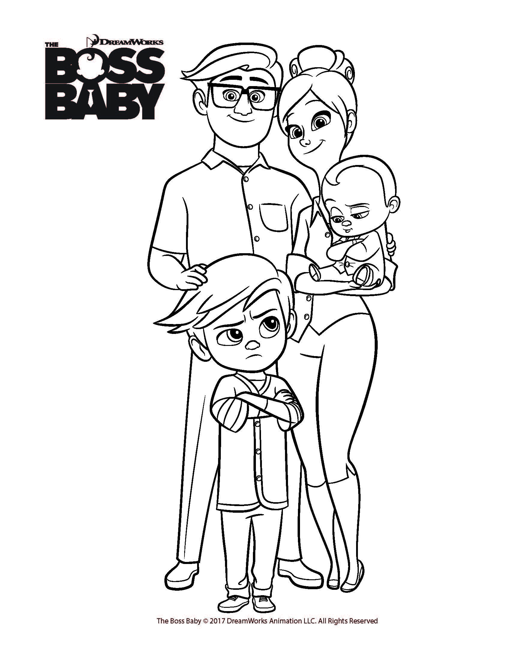 Boss Baby Coloring Page
 Free coloring printables for The Boss Baby from Dreamworks