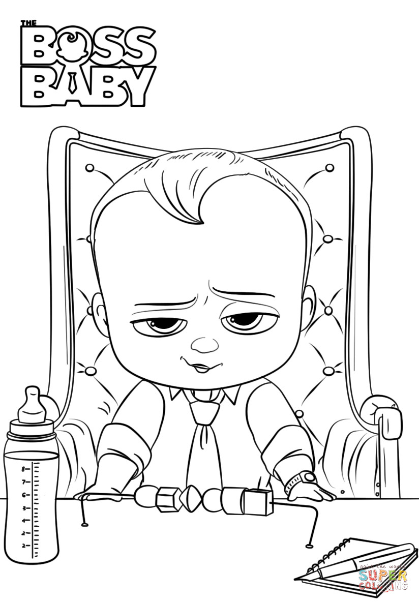 Boss Baby Coloring Page
 Boss Baby coloring page