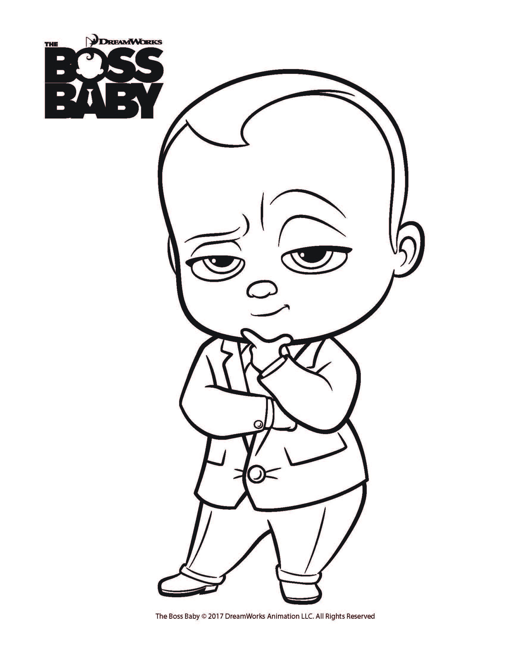 Boss Baby Coloring Sheets
 Free coloring printables for The Boss Baby from Dreamworks