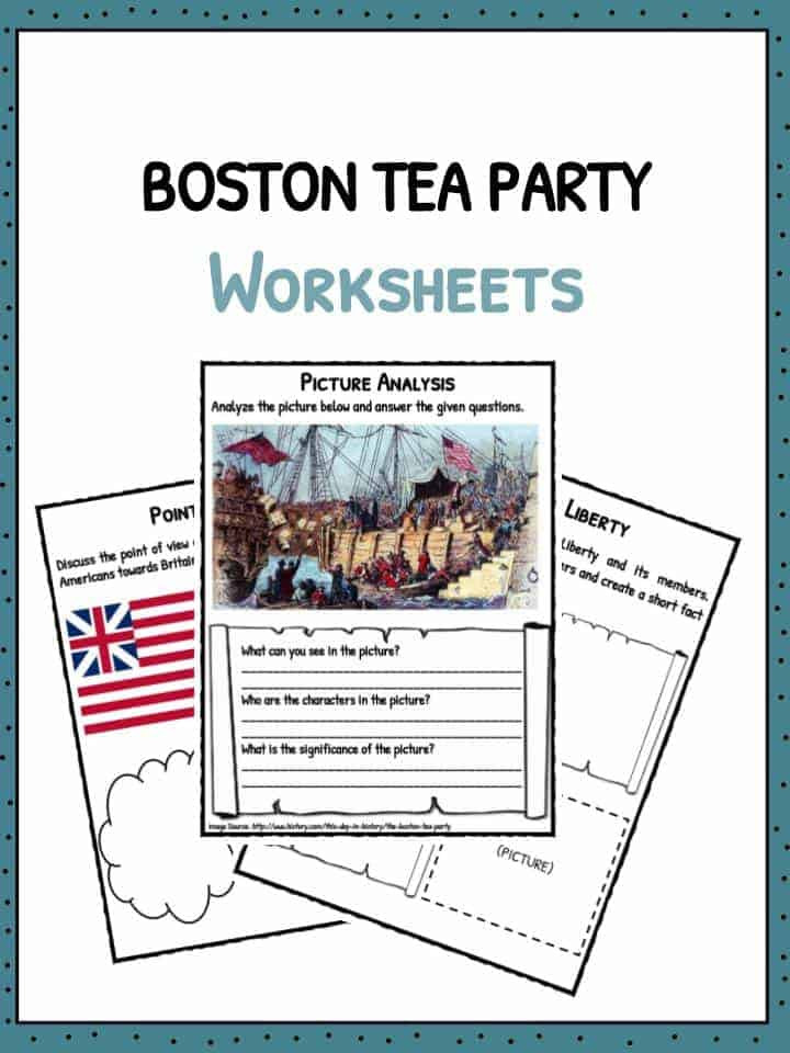 Boston Tea Party For Kids
 Boston Tea Party Facts Information & Worksheets For Kids