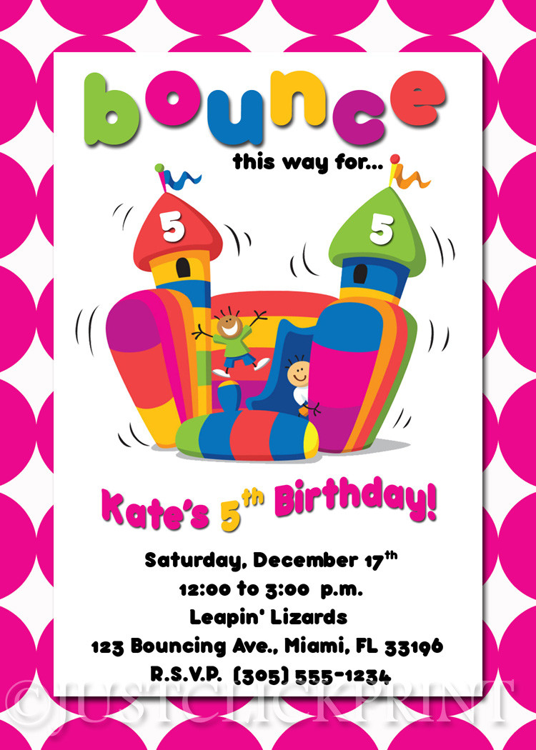 Bounce House Birthday Party Invitations
 Bounce House Birthday Invitation Printable · Just