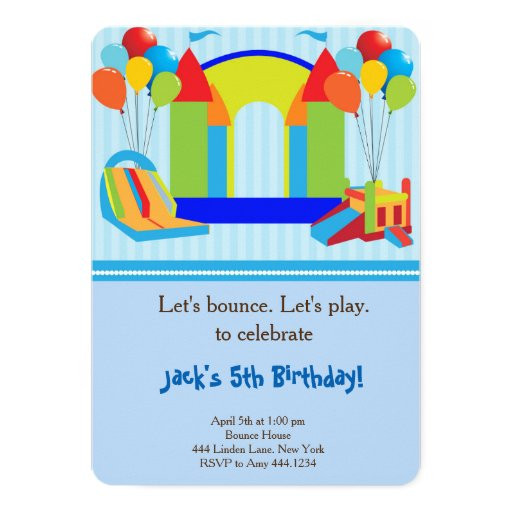 Bounce House Birthday Party Invitations
 Bounce House Birthday Party Invitation