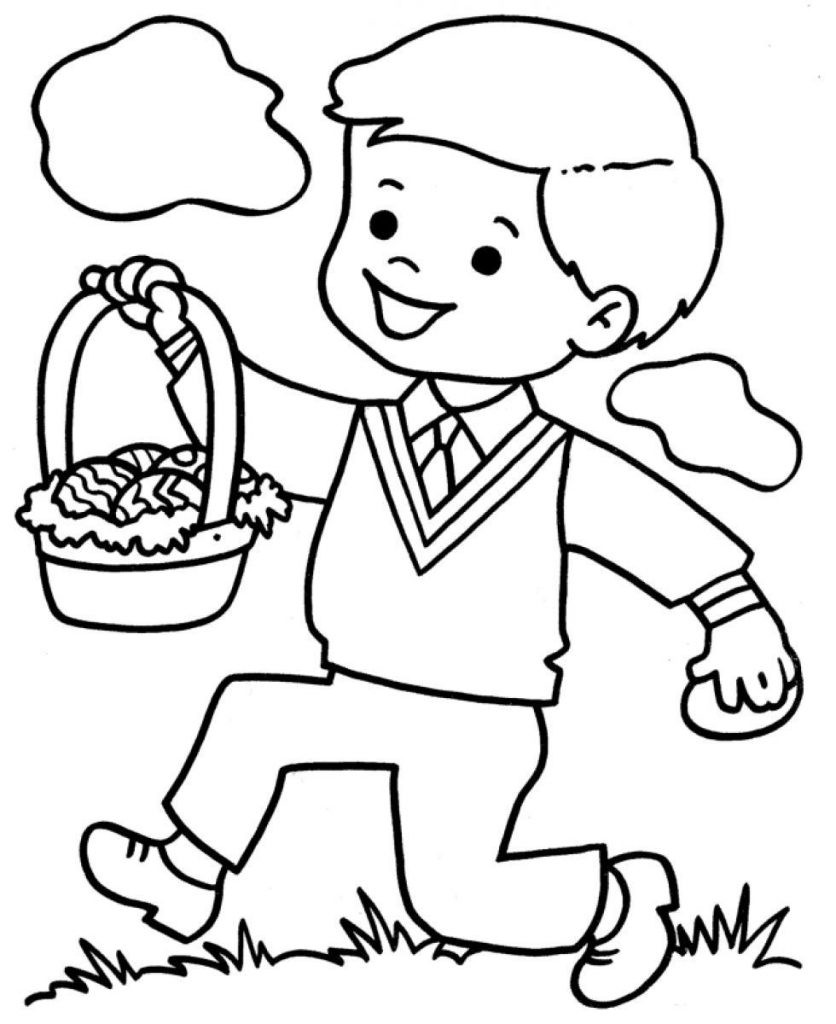 Boy Coloring Pages For Kids
 Little Boy Coloring Pages