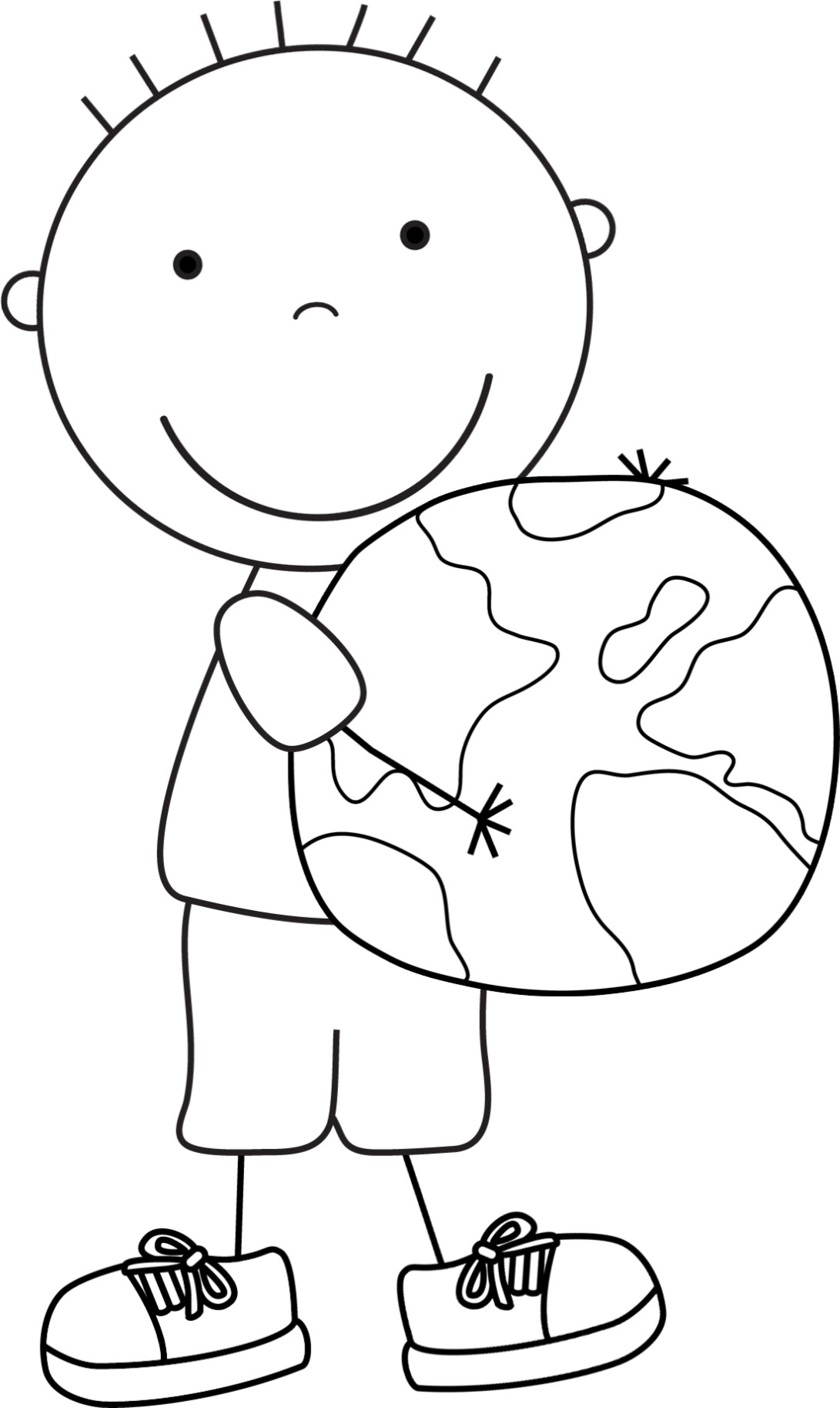 Boy Coloring Pages For Kids
 Color Pages for Kids Earth Day Boys