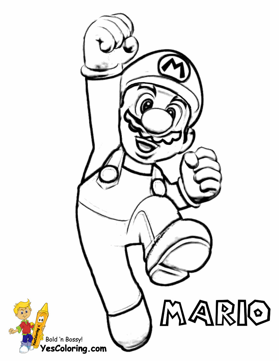 Boy Coloring Pages For Kids
 Mario Bros Coloring Super Mario Bros