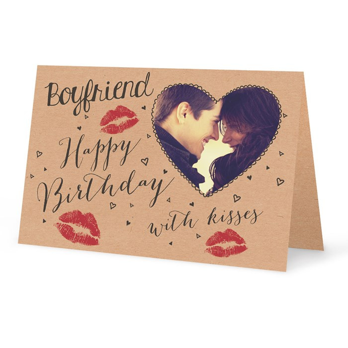 Boyfriend Birthday Cards
 Birthday Card Boyfriend Lipstick Kisses