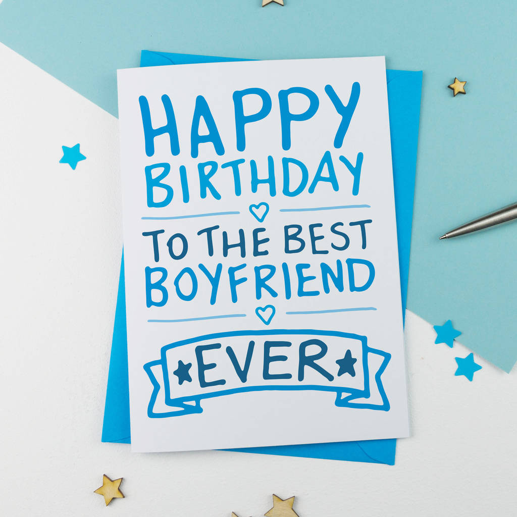 Boyfriend Birthday Cards
 Happy Birthday Boyfriend Card By A Is For Alphabet