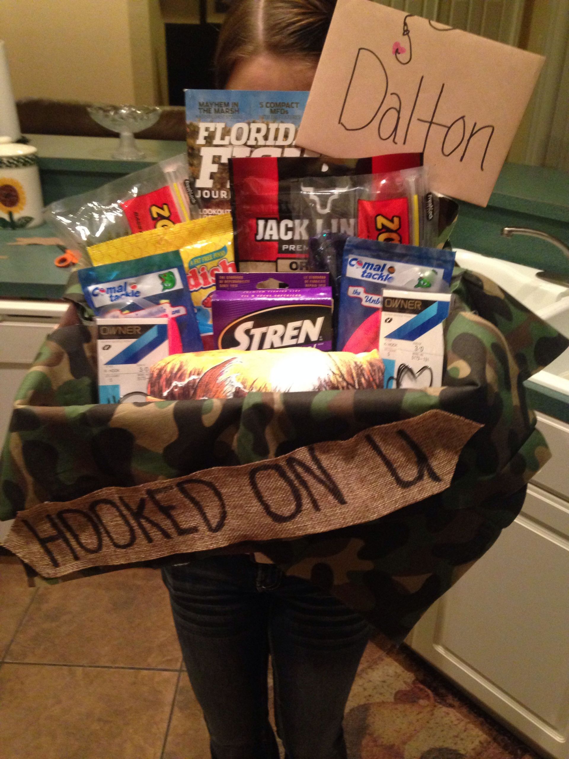 Boyfriend Gift Basket Ideas
 Boyfriend fishing t idea