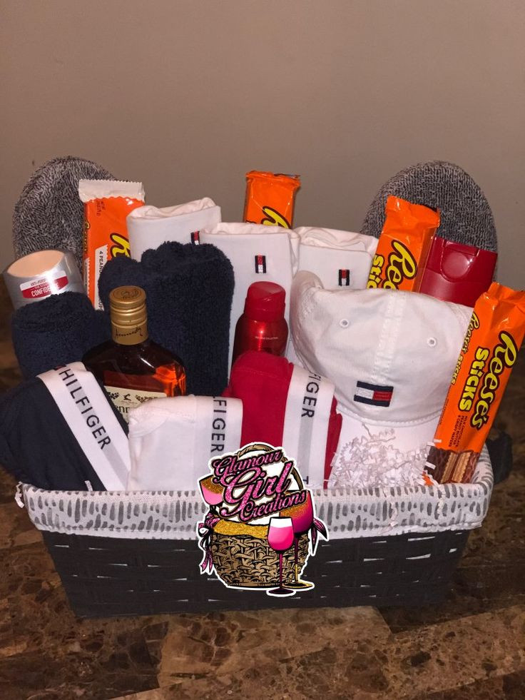 Boyfriend Gift Basket Ideas
 Image of Small Tommy Hilfiger basket