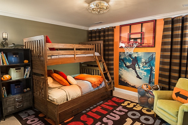 Boys Basketball Bedroom
 Basketball themed kids bedroom with bunk beds Decoist