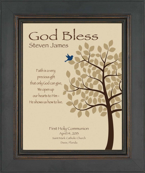 Boys First Communion Gift Ideas
 Personalized munion Gift First Holy munion Print Boy