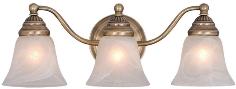 Brass Bathroom Light Fixtures
 Vaxcel VL A Standford Antique Brass 3 Light Bathroom