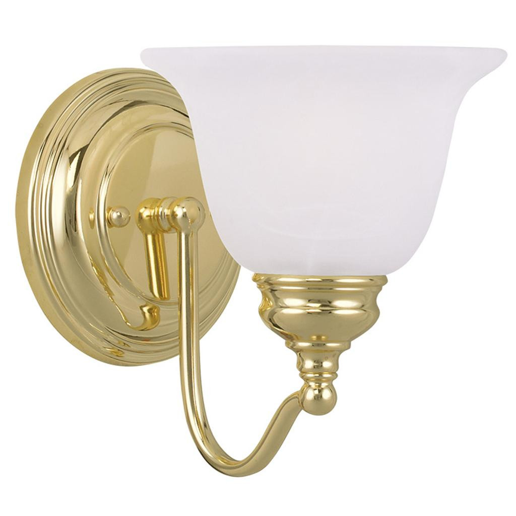 Brass Bathroom Light Fixtures
 1 Light Livex Es Polished Brass Bathroom Vanity