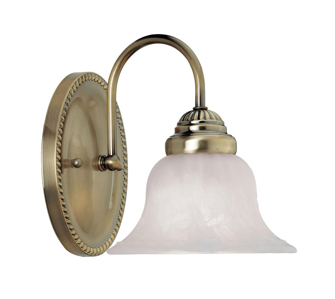 Brass Bathroom Light Fixtures
 Livex Edgemont 1 Light Antique Brass Bathroom Vanity