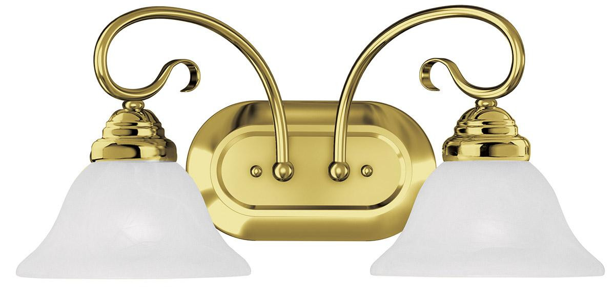 Brass Bathroom Light Fixtures
 Coronado 2 Light Livex Polished Brass Bathroom Vanity