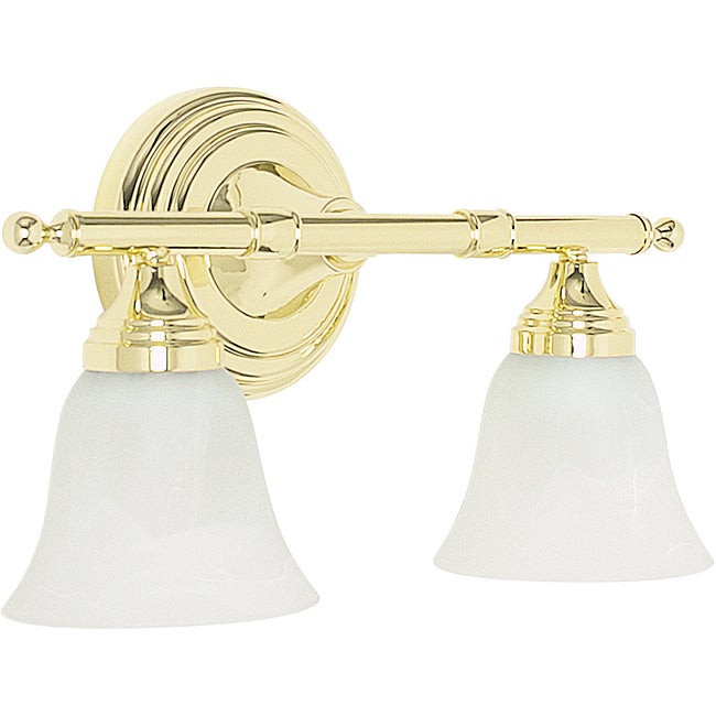 Brass Bathroom Light Fixtures
 Polished Brass Two Light Vanity Light Fixture Free