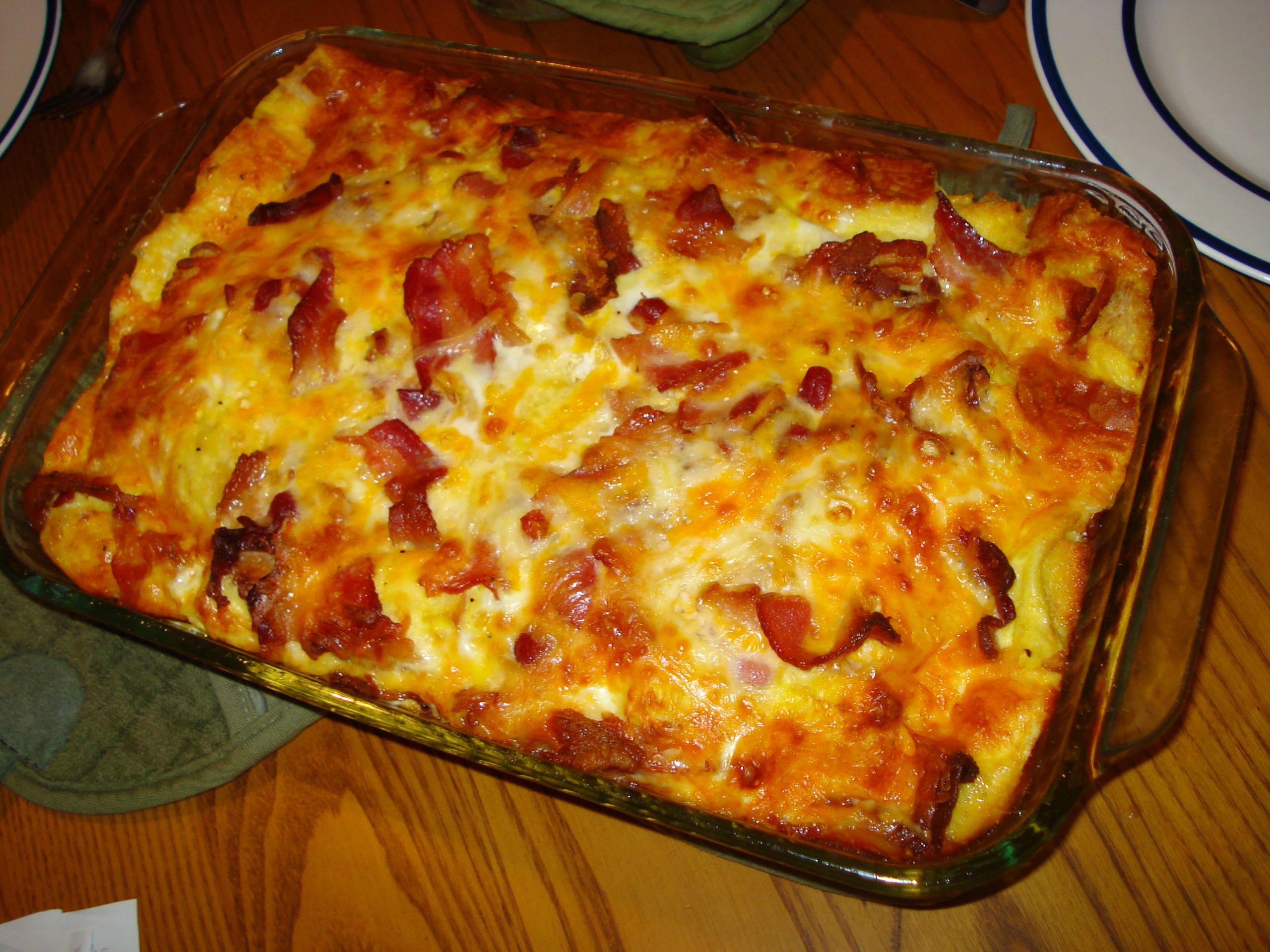 Breakfast Egg Casserole With Bread
 Egg Bake