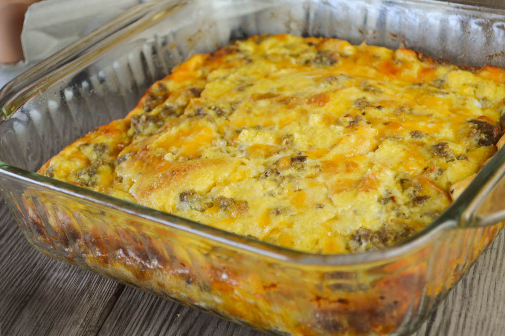 Breakfast Egg Casserole With Bread
 Egg and Sausage Breakfast Casserole Recipe using White Bread