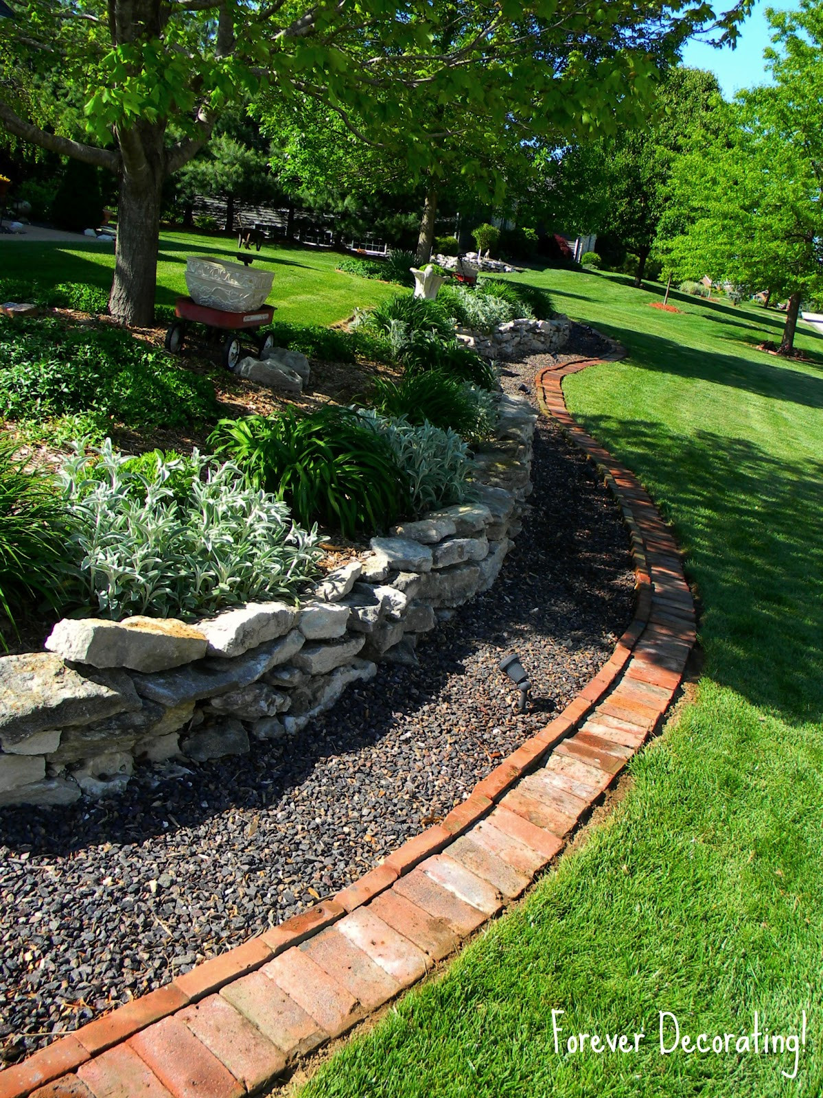 Brick Landscape Edging
 Forever Decorating Brick Border