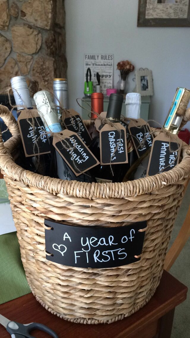 Bridal Shower Gift Basket Ideas For Guests
 95 best images about Diy wedding wine basket ideas on