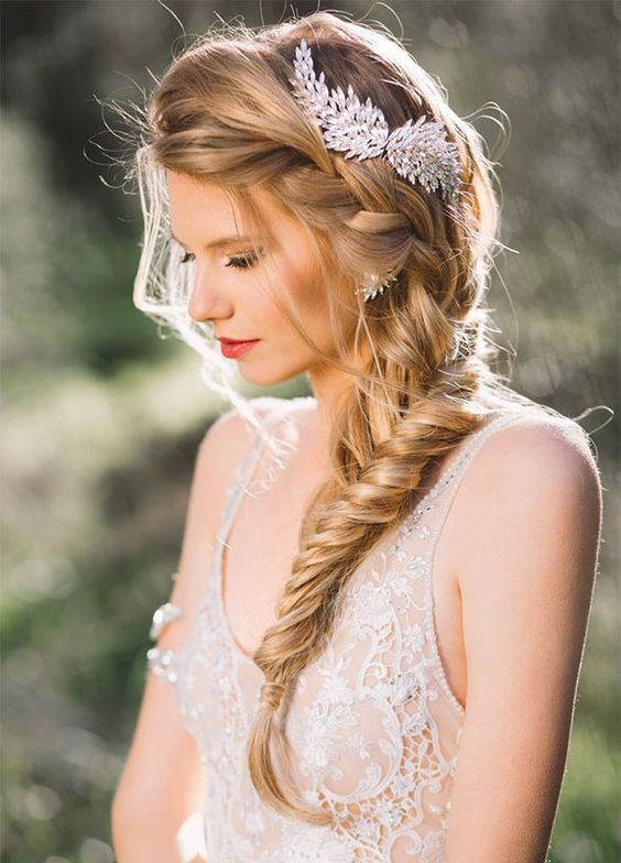 Bridesmaid Side Hairstyles
 Side Twisted Braid Hairpiece Wedding Hairstyle