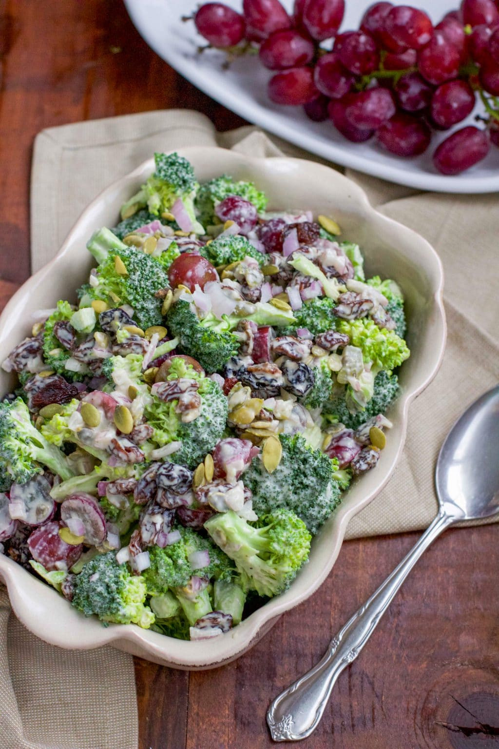 Broccoli Cashew Salad
 Dairy Free Cashew Cream Broccoli Salad