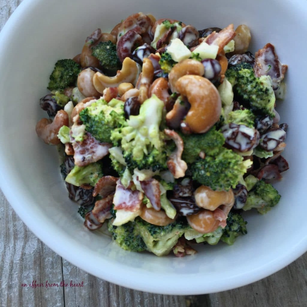 Broccoli Cashew Salad
 Bacon Cashew Broccoli Salad