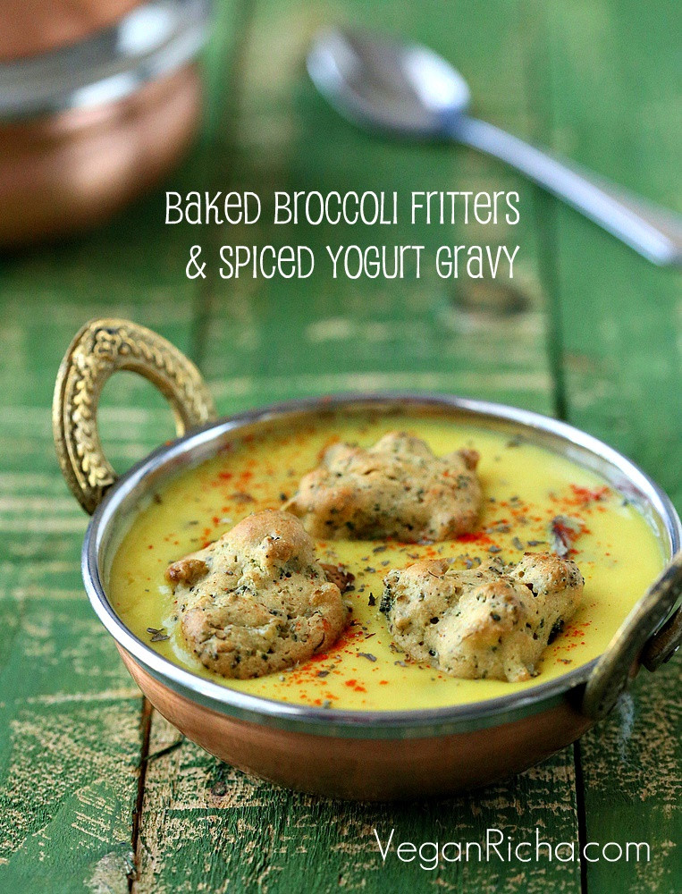 Broccoli Indian Recipe
 Baked Broccoli Dumplings with Indian Spiced Yogurt Gravy