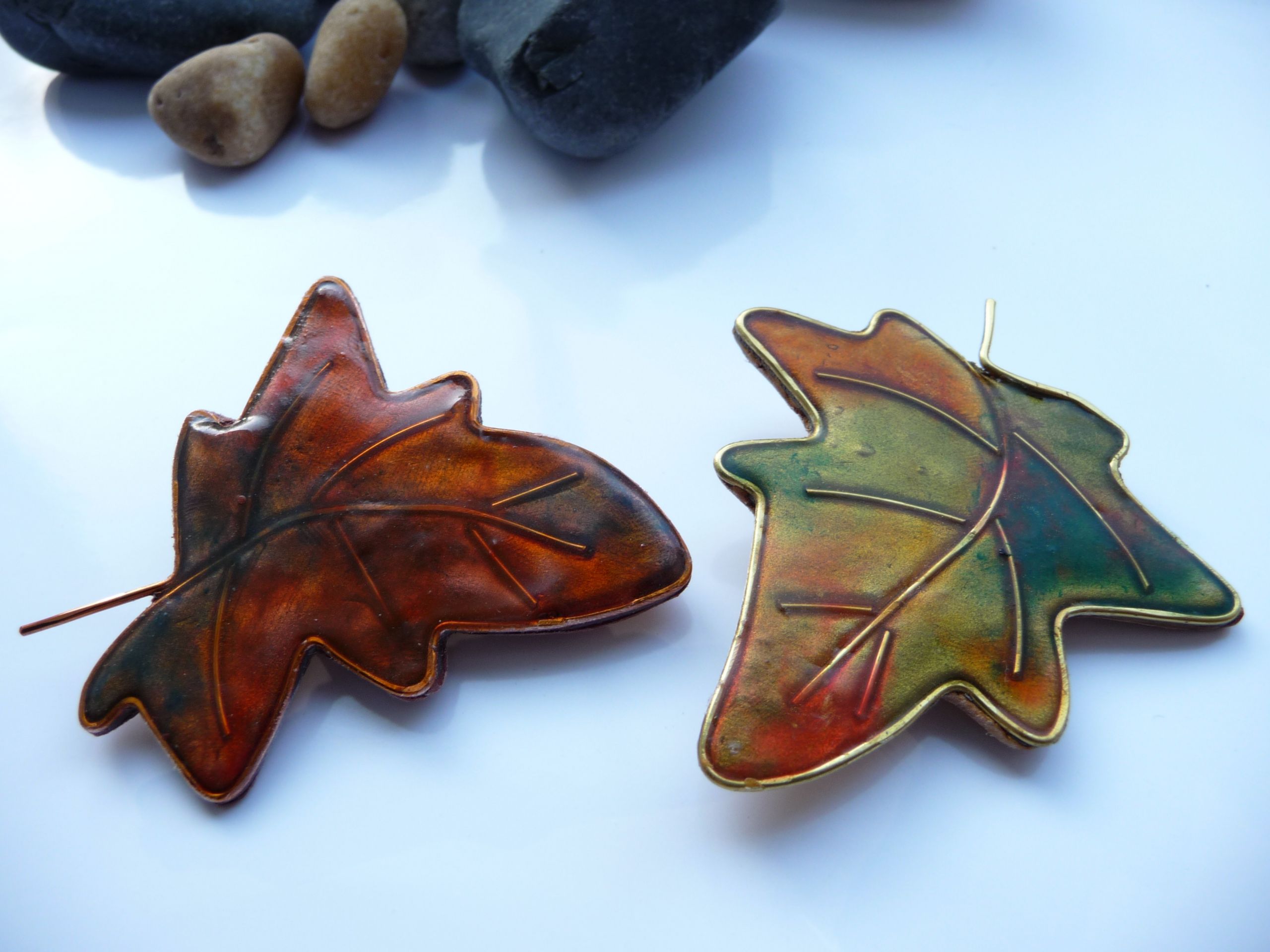 Brooches Clay
 POLYMER CLAY AUTUMN LEAF BROOCH