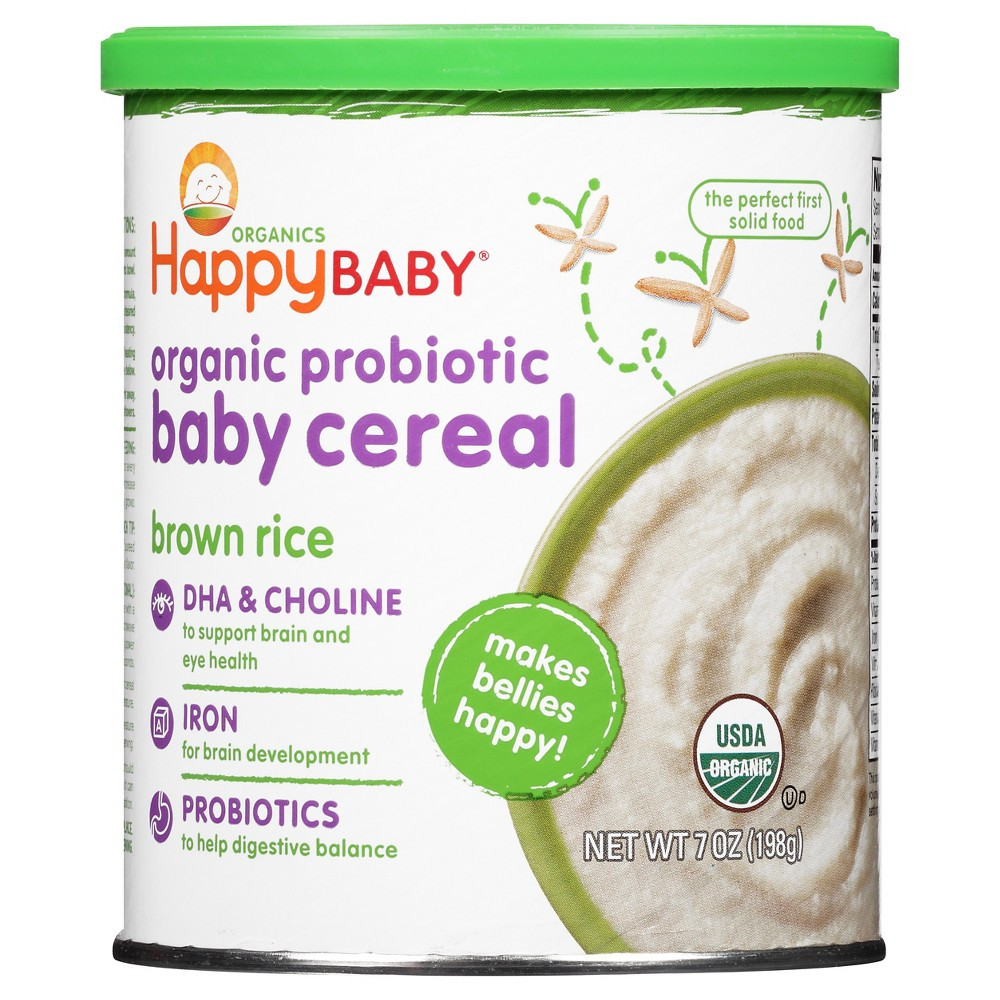 Brown Rice Baby Cereal
 UPC Happy Bellies Organic Brown Rice Cereal