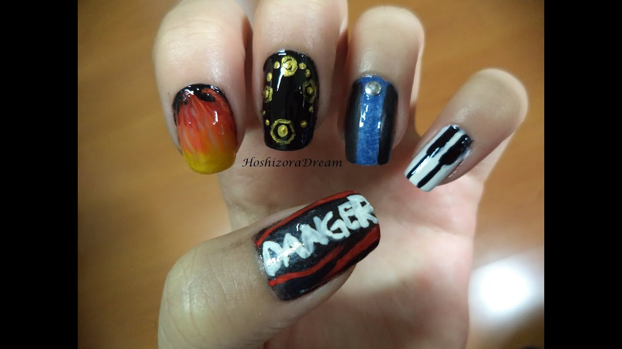 Bts Nail Designs
 BTS 방탄소년단 Danger Nail Art