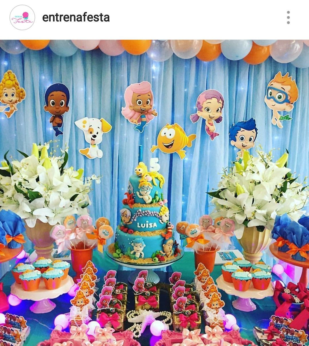 Bubble Guppies Birthday Decorations
 Bubble Guppies Birthday Party Dessert Table and Decor