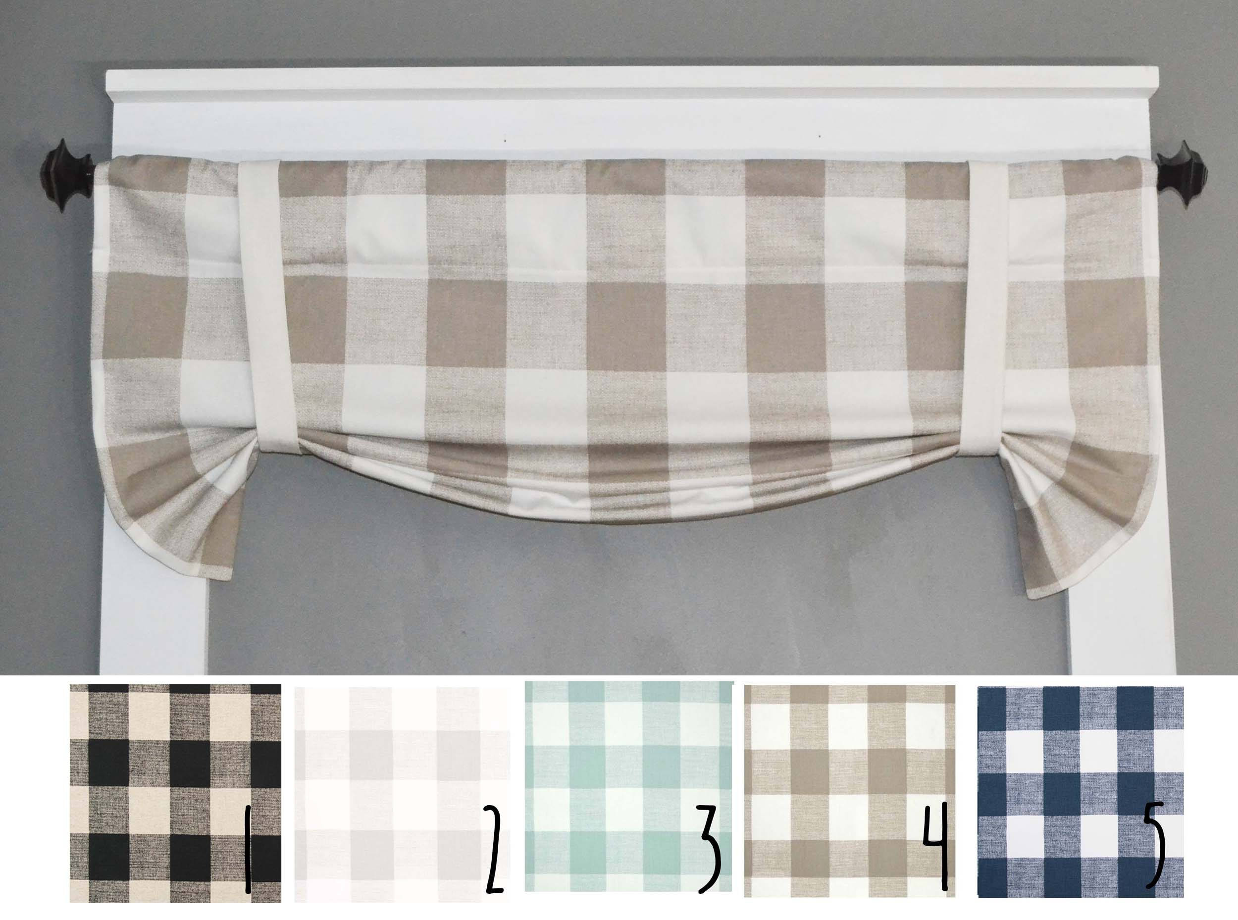 Buffalo Check Kitchen Curtains
 Plaid Valance Buffalo Plaid Kitchen Curtains Kitchen