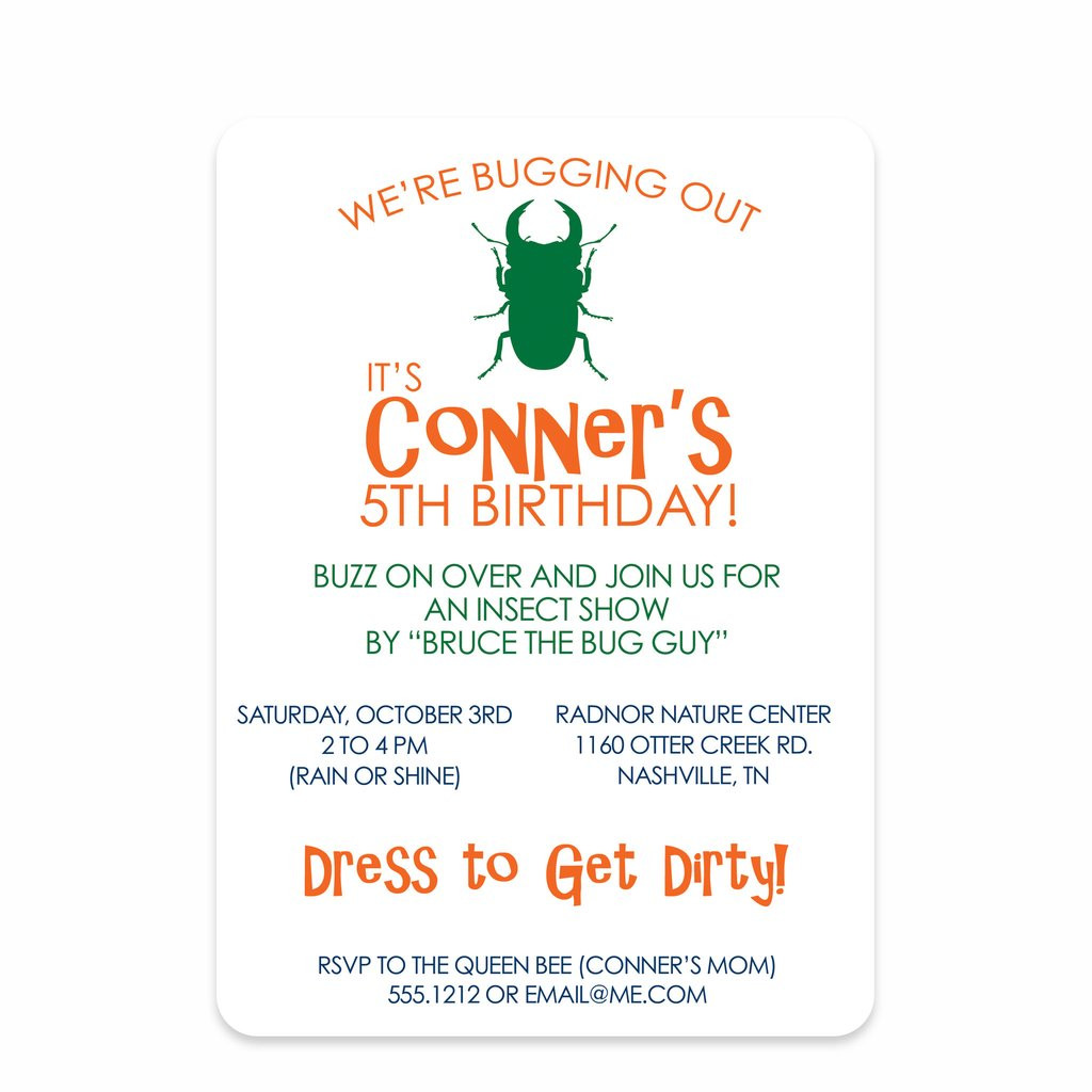 Bug Birthday Invitations
 Bug Birthday Invitation – Pipsy