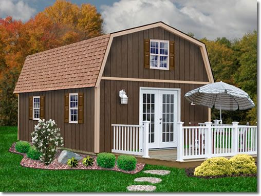 Build Backyard Workshop
 Richmond 16 x 28 Wood Shed Kit by Best Barns would be