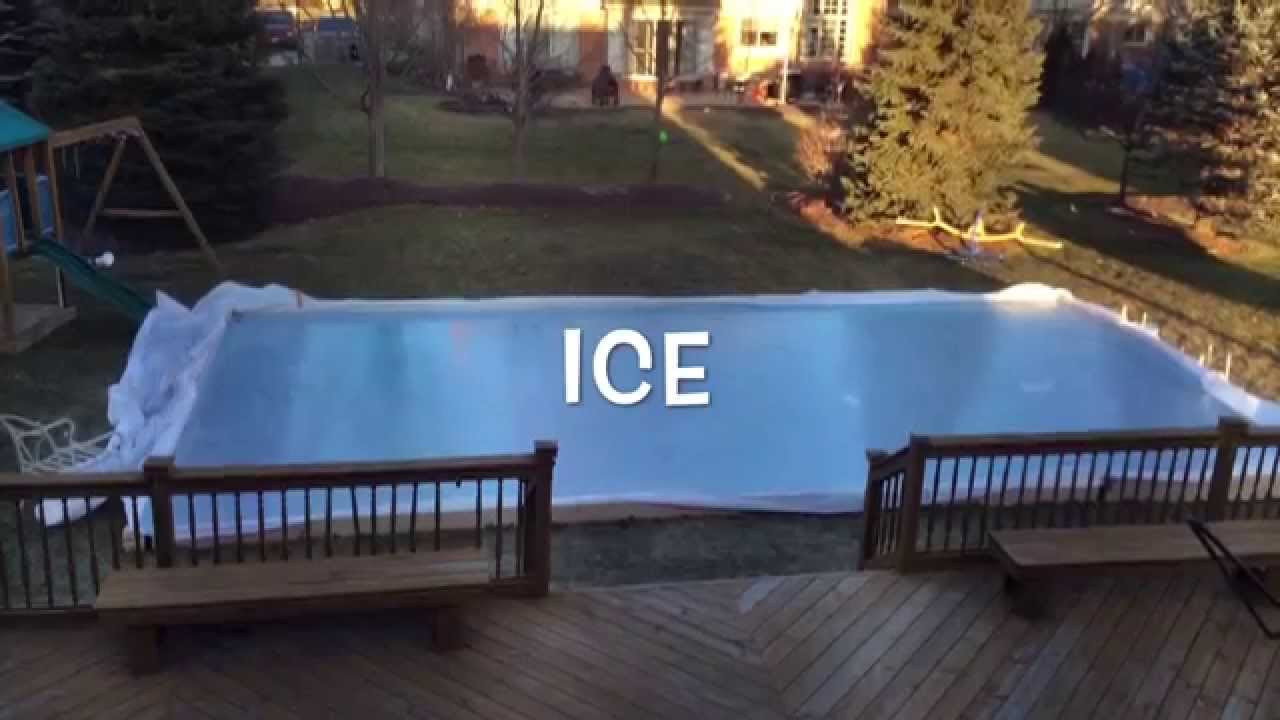 Building A Backyard Ice Rink
 Backyard ice rink Time lapse