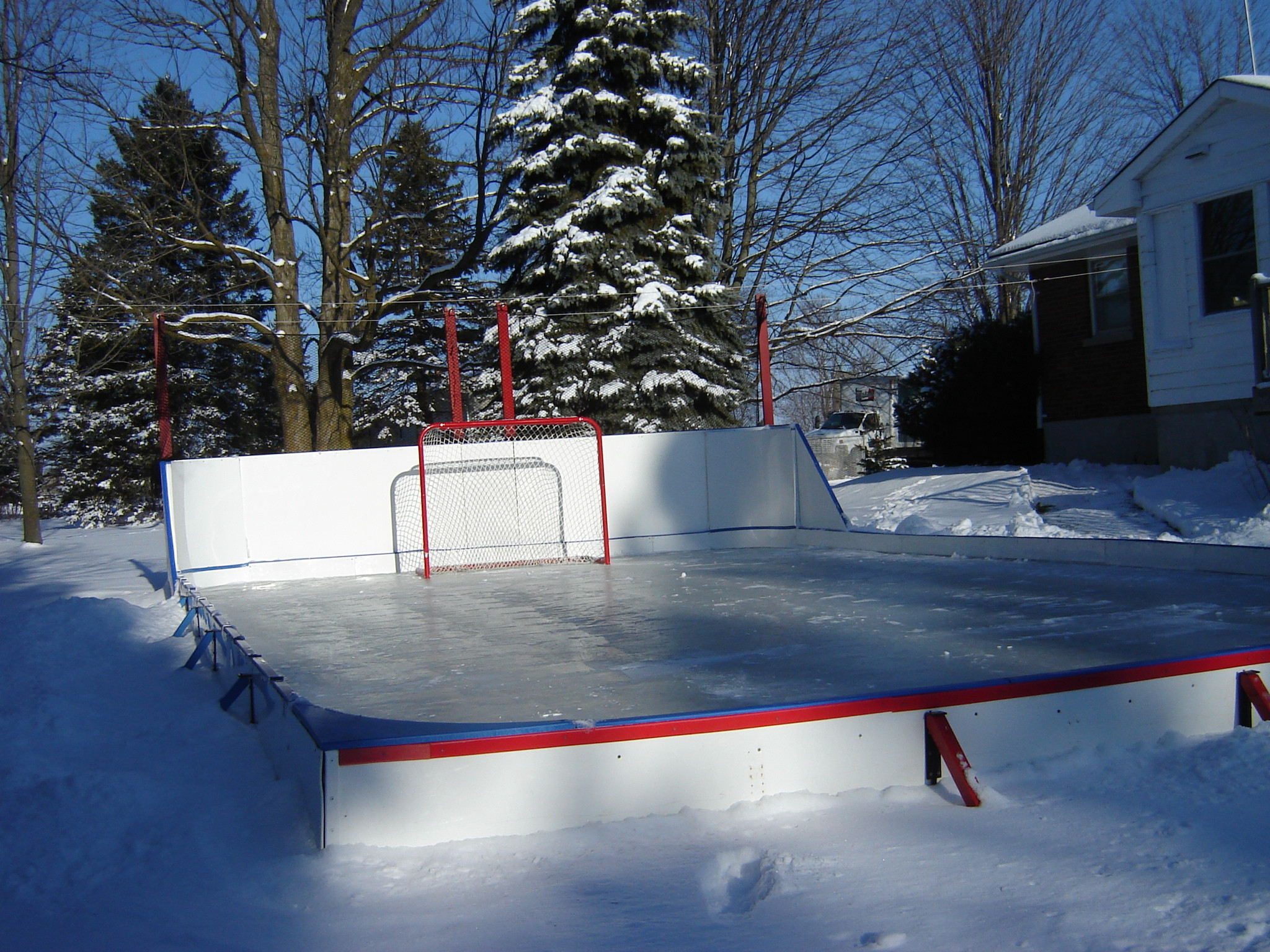 Building A Backyard Ice Rink
 Puck Board Snowboard Ramps Boxes Rails