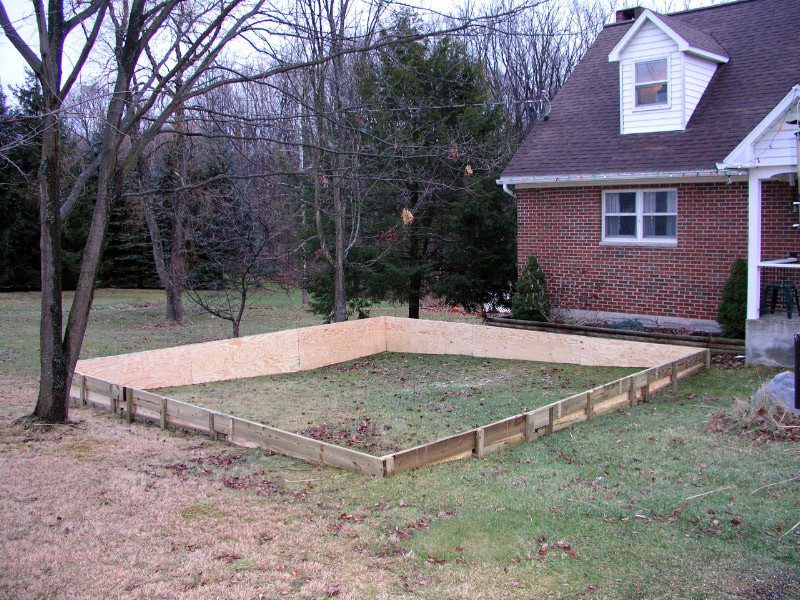 Building A Backyard Ice Rink
 Building a backyard ice rink on unlevel ground