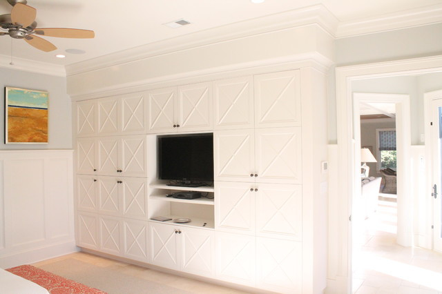 Built In Bedroom Cabinetry
 Custom "X" mullion built in cabinetry Contemporary